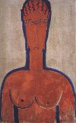 Amedeo Modigliani Large Red Bust (mk39) oil painting reproduction